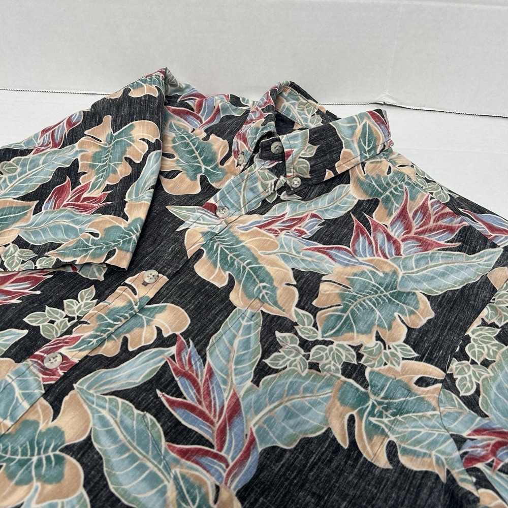 Tori Richard Reverse Weave Hawaiian‎ Shirt Made In USA 100% Cotton Size Medium